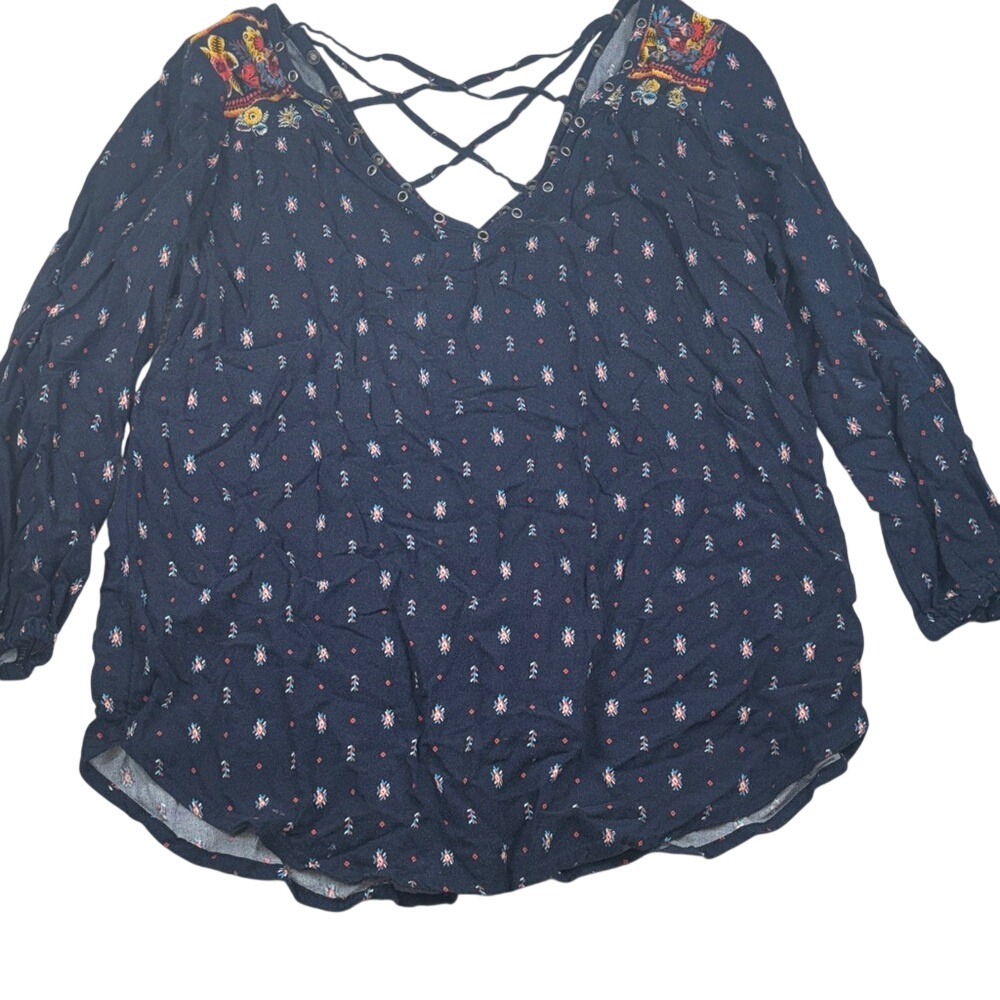 Hollister Navy Blue‎ Women's Top size small 2010s going out top